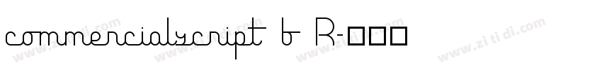 commercialscript b R字体转换